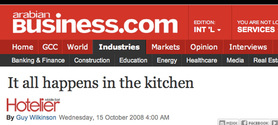 Stylt in Arabian Business News Oct 2008